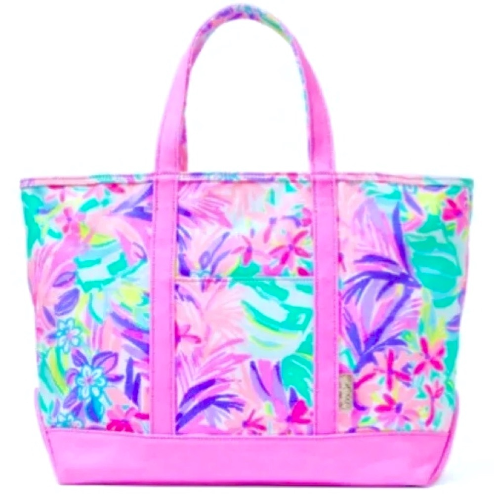 NWT LILLY PULITZER WINNI COVER-UP/ MERCATO TOTE/HAT SET IT WAS ALL A DREAM FIRM - Picture 4 of 10